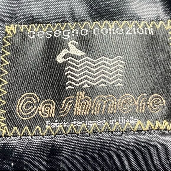 Pronto Moda Black Cashmere Blend Trench Coat Size 42R - Picture 5 of 16